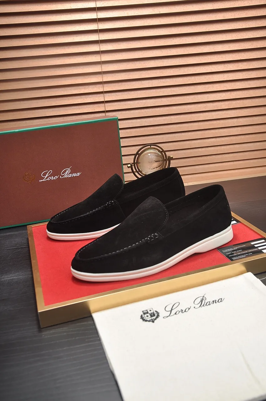 Men's shoes 💰400💶[𝐥𝐨𝐫𝐨 𝐏𝐢𝐚𝐧𝐚] [Couple model] High-end quality, affordable price, LP classic loafers, Italian treasure brand, the only brand that can match Hermès! Only after wearing it do we know that we can’t live up to our feet. Women’s code: 35-40 (customized sizes 34, 41, 42 are non-returnable) Men’s code: 38-44 (customized 45, 46, 47, 48 are non-refundable) Fabric: Customized imported cashmere Lining: Customized imported fetal cowhide Foot: Imported benzene-dyed calfskin Outsole: Exclusive original glass rubber outsole